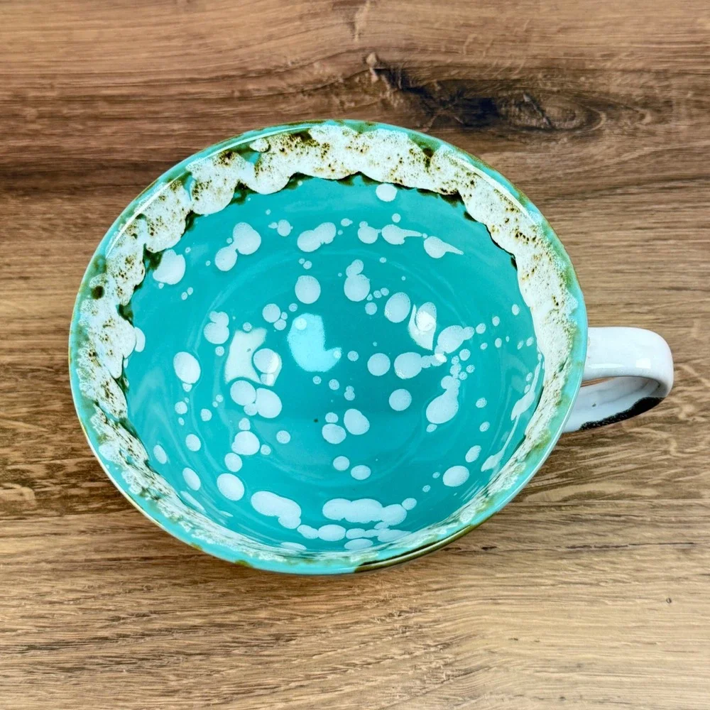 Meritage Otis Teal 27 oz Stoneware Soup Bowl w Handle / 1 Replacement Piece